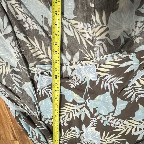 Torrid Walk-Through Gauze Maxi Romper Dress Shorts Size 4 / 4X Blue Floral Mint - Picture 11 of 11